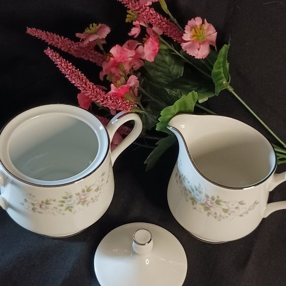 Carlton Creamer and Sugar Bowl - Corsage 481 2 piece set Coffee Tea Breakfast - Picture 4 of 11